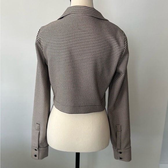 ZARA Houndstooth Crop Top - Picture 7 of 15